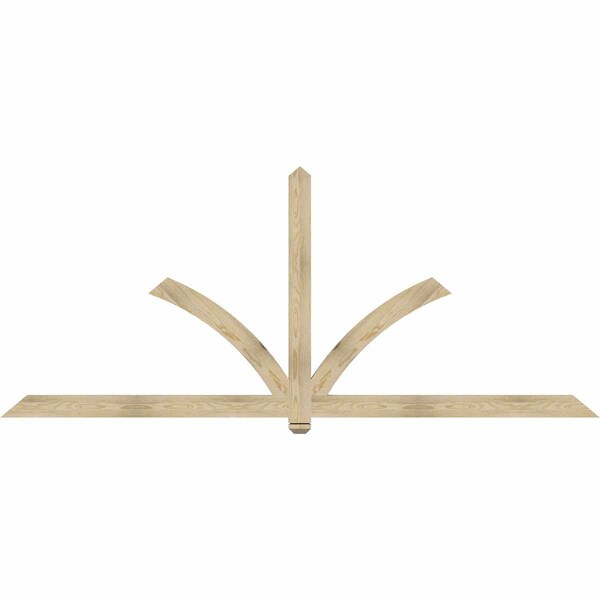Ekena Millwork Redmond Rough Sawn Timber Gable Bracket, Douglas Fir, 108"W x 45"H x 2"D x 4"F, 10/12 Pitch GBW108X45X0204RED00RDF - main